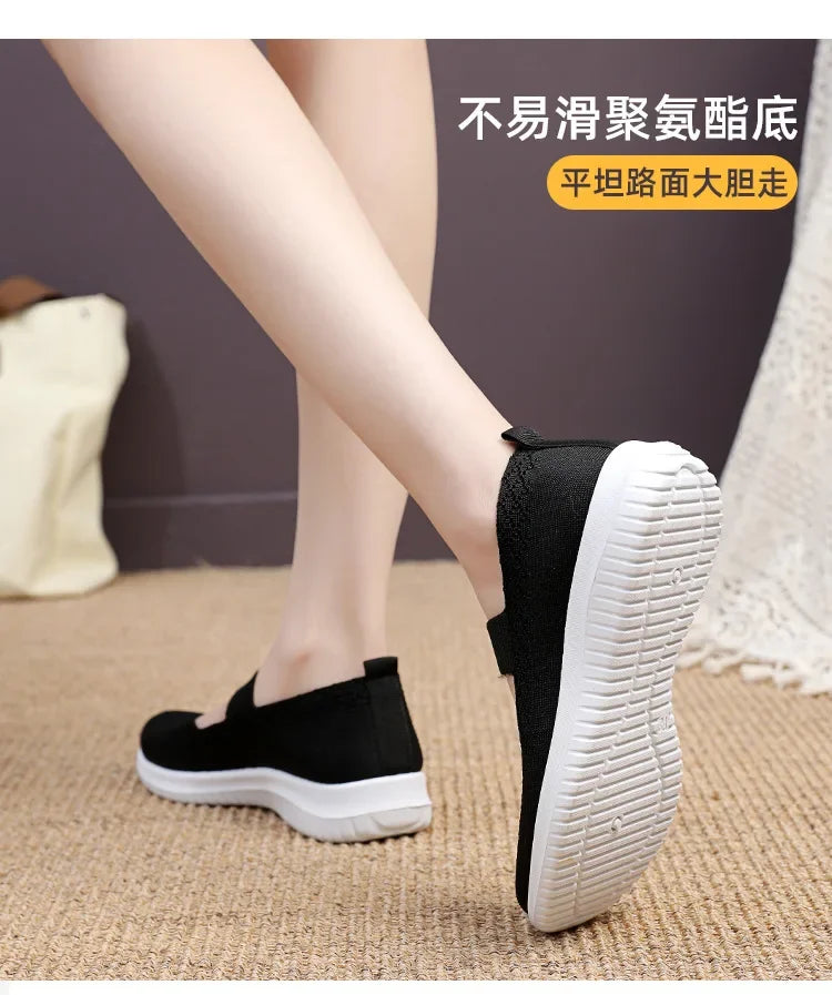 New Women's Sports Shoes, Fashionable, Breathable, Lightweight, Non-slip, Wear-resistant, Casual Sports Shoes, Flat Shoes