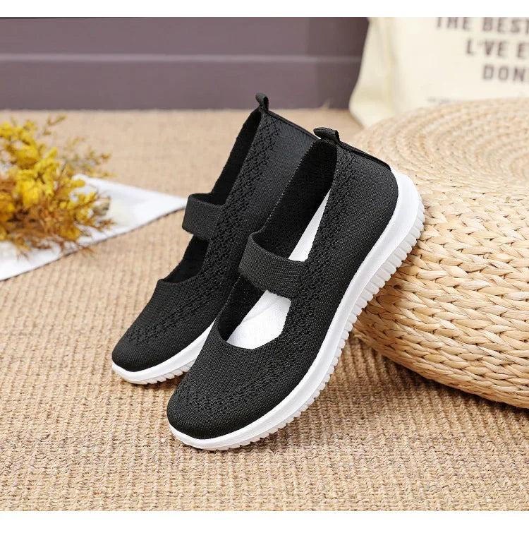 New Women's Sports Shoes, Fashionable, Breathable, Lightweight, Non-slip, Wear-resistant, Casual Sports Shoes, Flat Shoes