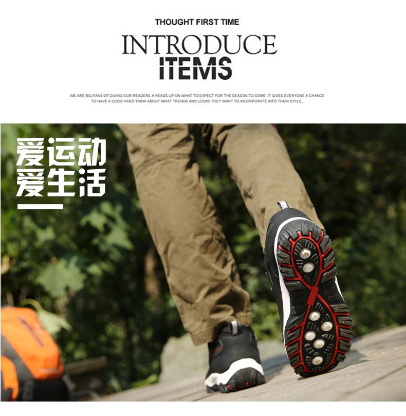 High-Quality Sports Shoes Men's Casual Shoes, Waterproof And Lightweight, Suitable For Outdoor Hiking, Mountaineering, City Work