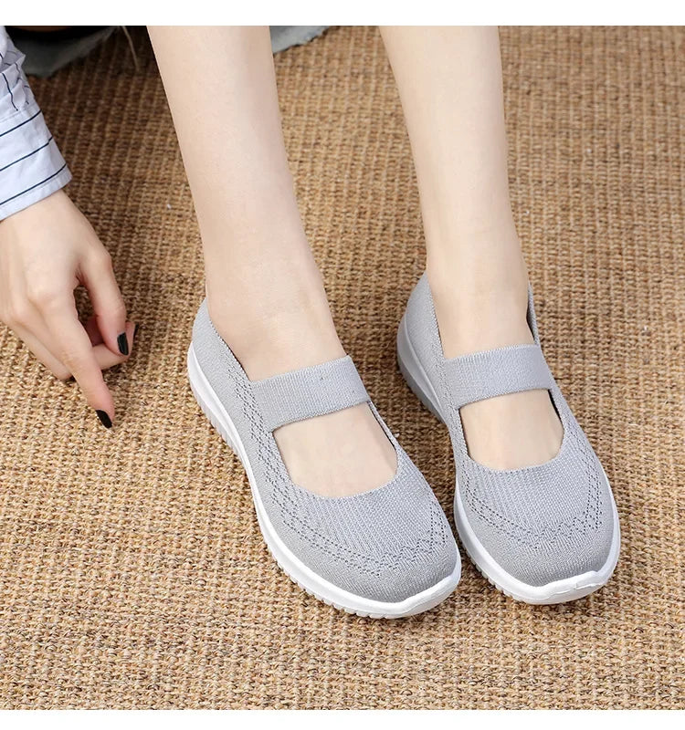 New Women's Sports Shoes, Fashionable, Breathable, Lightweight, Non-slip, Wear-resistant, Casual Sports Shoes, Flat Shoes