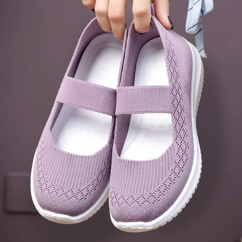 New Women's Sports Shoes, Fashionable, Breathable, Lightweight, Non-slip, Wear-resistant, Casual Sports Shoes, Flat Shoes