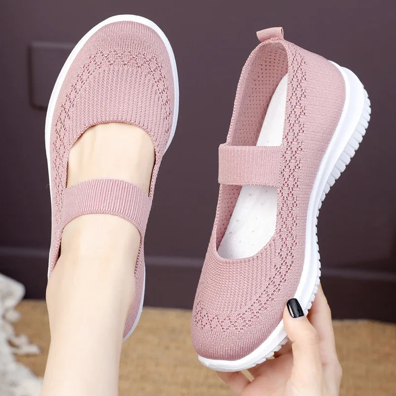 New Women's Sports Shoes, Fashionable, Breathable, Lightweight, Non-slip, Wear-resistant, Casual Sports Shoes, Flat Shoes