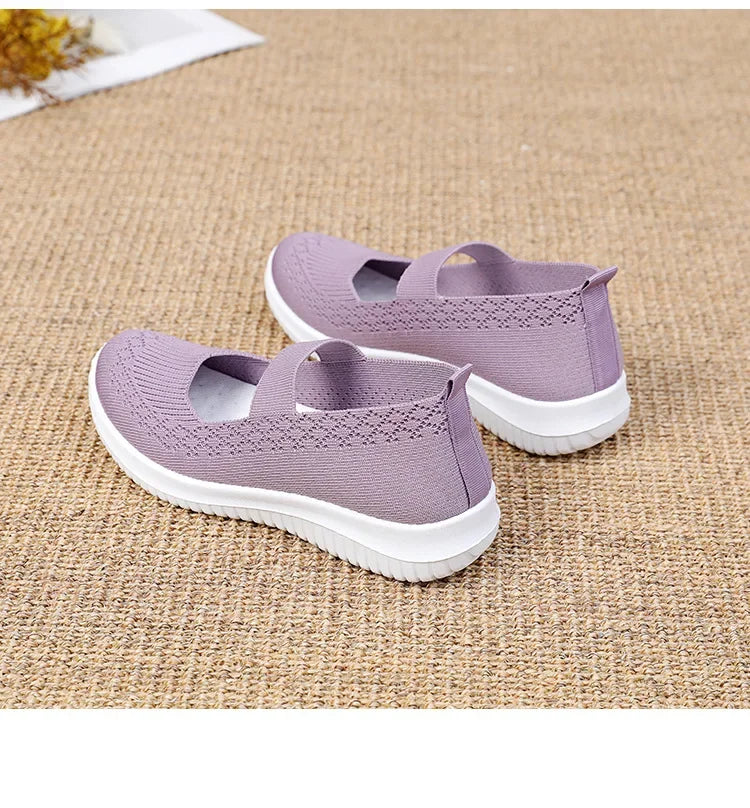 New Women's Sports Shoes, Fashionable, Breathable, Lightweight, Non-slip, Wear-resistant, Casual Sports Shoes, Flat Shoes