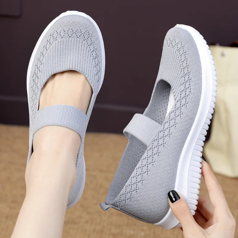 New Women's Sports Shoes, Fashionable, Breathable, Lightweight, Non-slip, Wear-resistant, Casual Sports Shoes, Flat Shoes