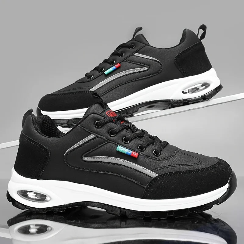 Men's Trendy Sports Shoes Lightweight Breathable Modern Non Slip Shoes Suede Detailing Outdoor Stylish Daily Wear Men Sneakers